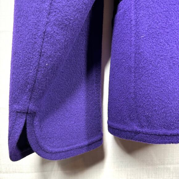 Vintage 90s TALBOT'S 100% Wool Open Front Blazer Size 10 Purple Business Casual - Picture 6 of 13